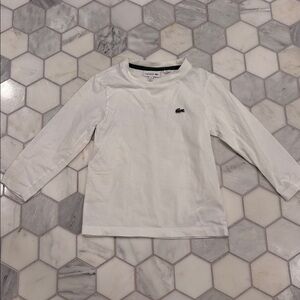 Lacoste Kids Long-Sleeve Crewneck Cotton T-Shirt Size 5